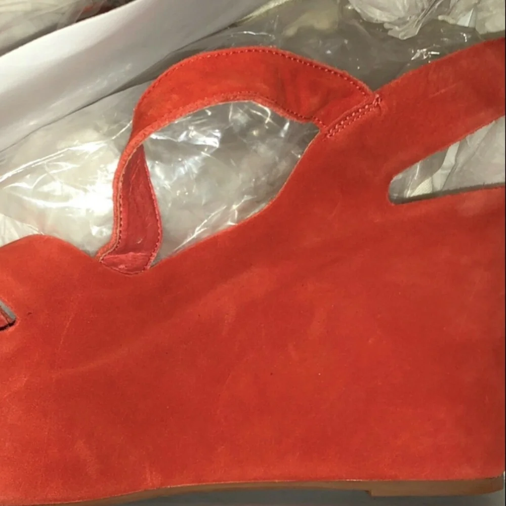 NEW Dolce Vita 'Eileen' suede Orange  platform sandal 10